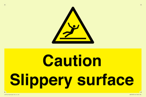 Caution Slippery surface